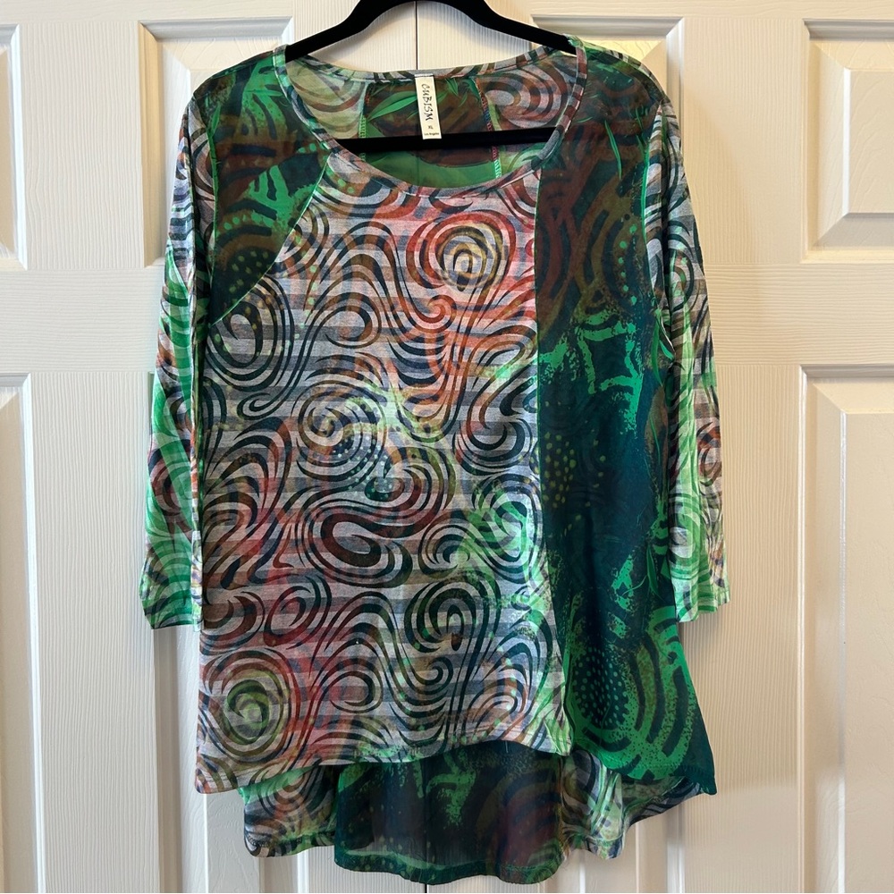 Cubism Geometric Abstract Tunic Top